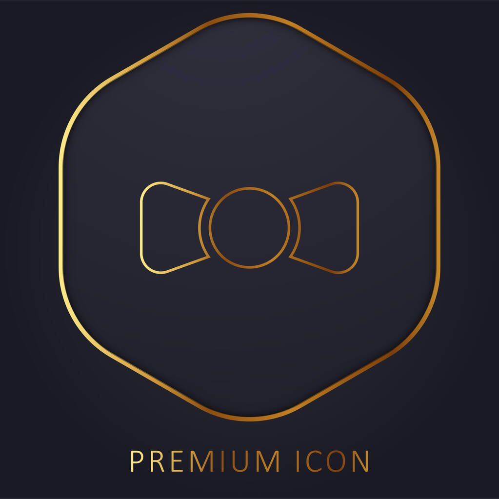 Fliege goldene Linie Premium-Logo oder Symbol - Vektor, Bild