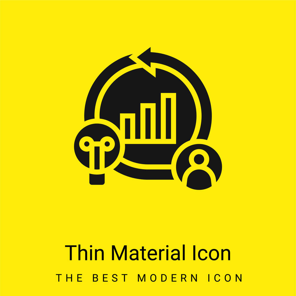 Agile minimal bright yellow material icon - Vector, Image