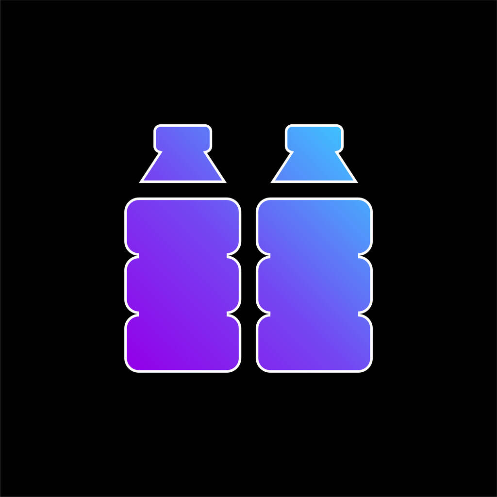 Bottle blue gradient vector icon - Vector, Image