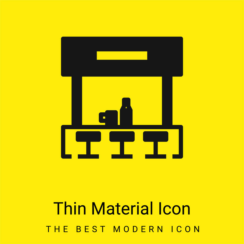 Bar icona minimale materiale giallo brillante - Vettoriali, immagini
