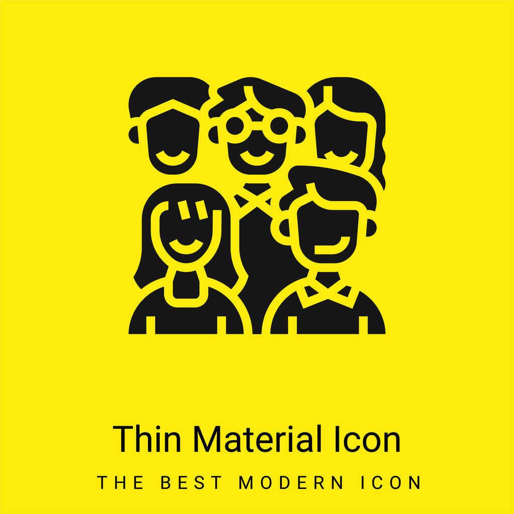 Voorouders minimale helder geel materiaal icoon - Vector, afbeelding