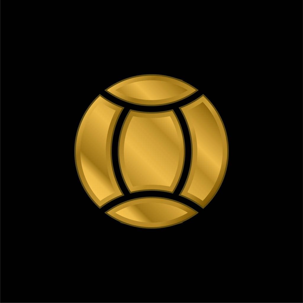 ボールゴールドメッキ金属アイコンやロゴベクトル - ベクター画像