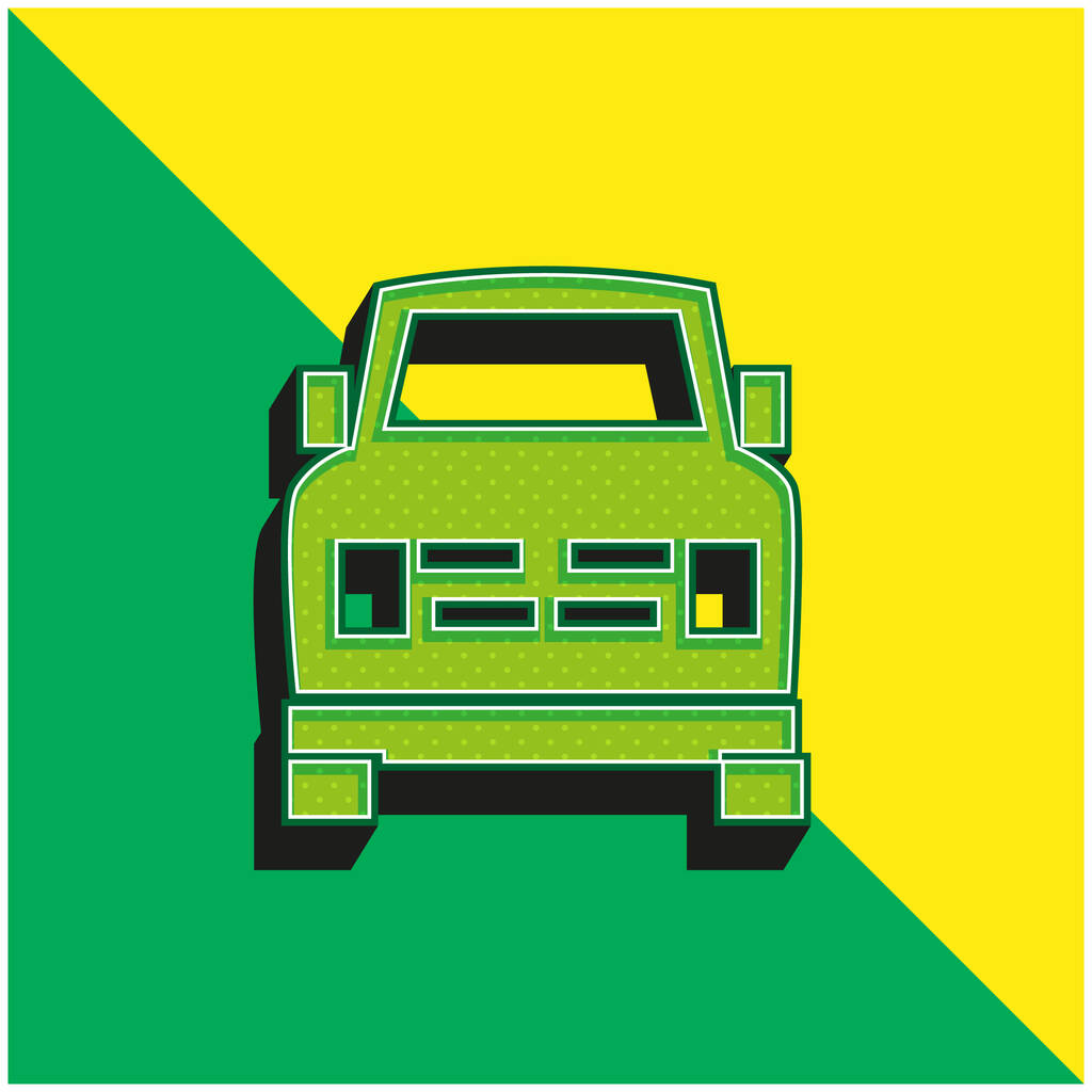 Tüm Arazi Yeşil ve Sarı 3D vektör simgesi logosu - Vektör, Görsel
