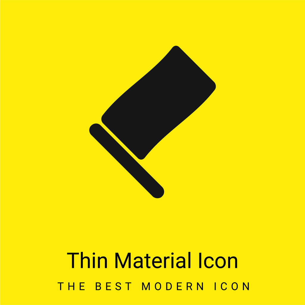 Bandiera nera icona materiale giallo brillante minimo - Vettoriali, immagini