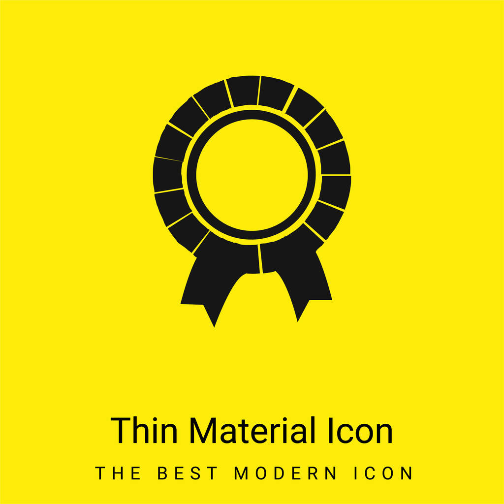 Insignia de premio mínimo icono de material amarillo brillante - Vector, Imagen