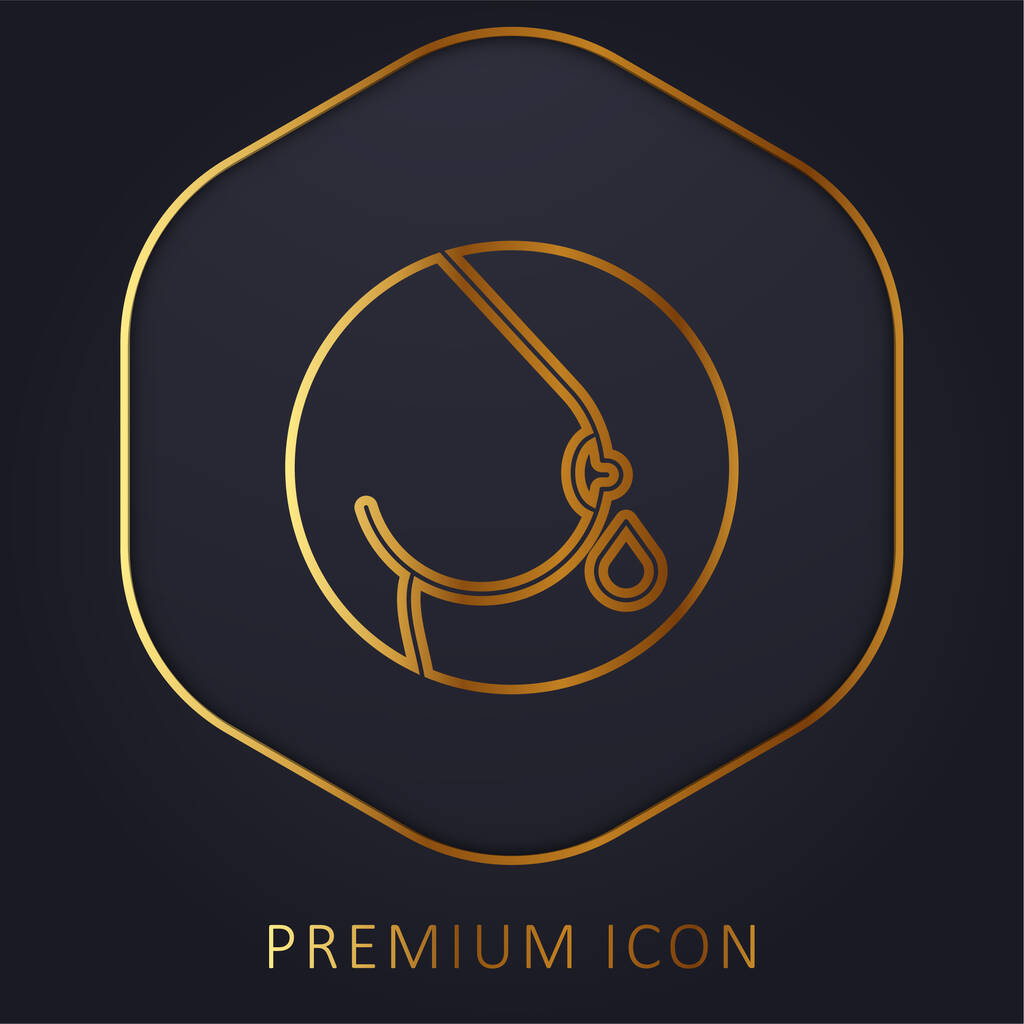 Allattamento linea dorata logo premium o icona - Vettoriali, immagini