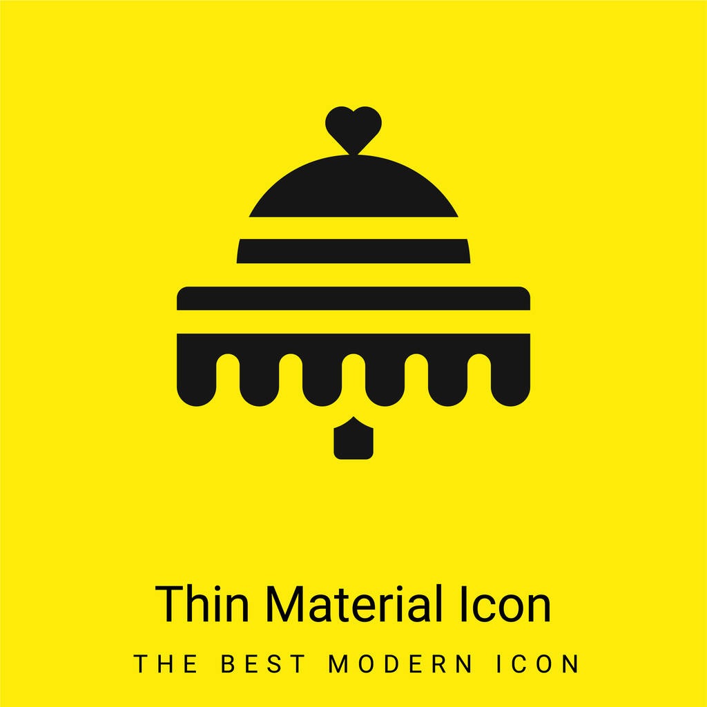 Bankiet minimalny jasnożółty materiał ikona - Wektor, obraz