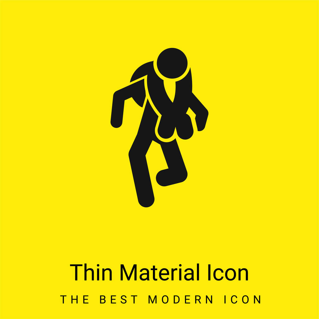 Dobrodružství Sport Siluety minimální jasně žlutý materiál ikona - Vektor, obrázek
