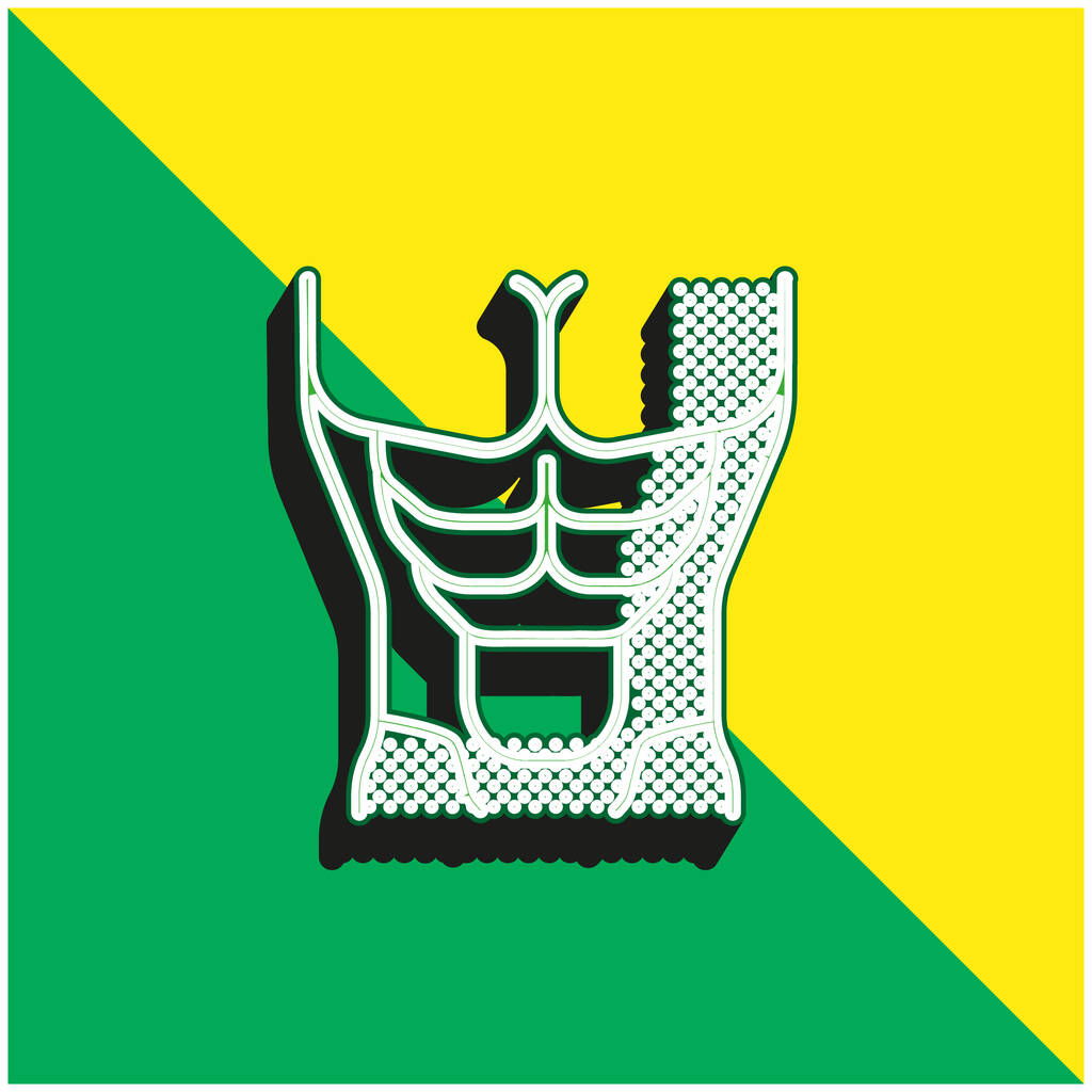 ABS Zelené a žluté moderní 3D vektorové logo - Vektor, obrázek