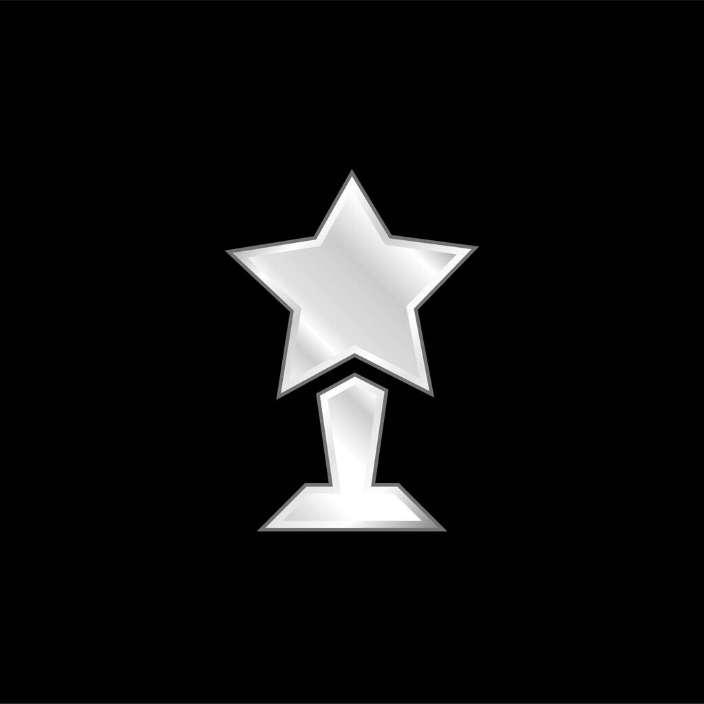 Prix icône métallique argentée - Vecteur, image