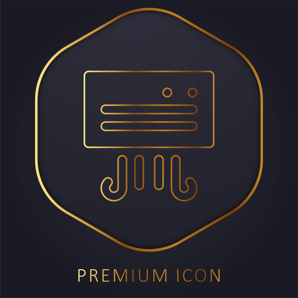 Klíma arany vonal prémium logó vagy ikon - Vektor, kép