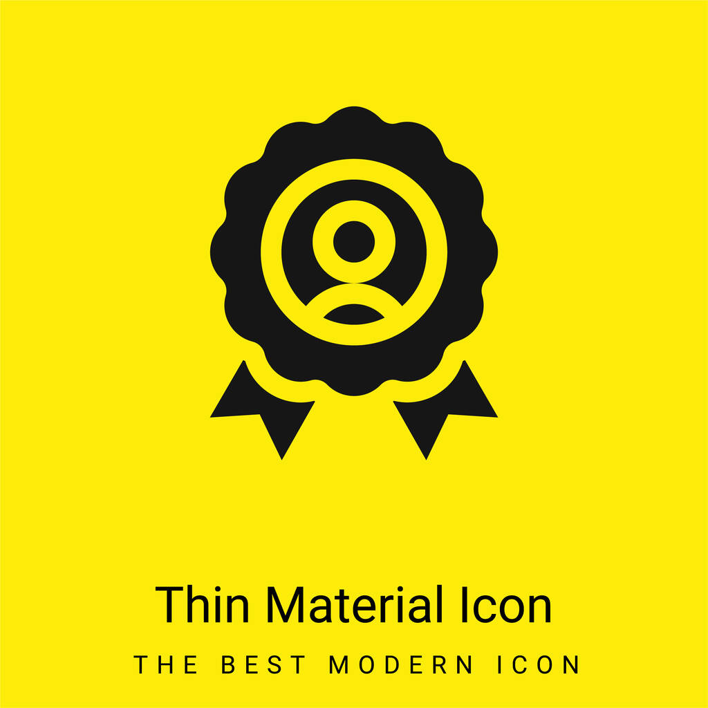 Nejlepší zaměstnanec minimální jasně žlutý materiál ikona - Vektor, obrázek