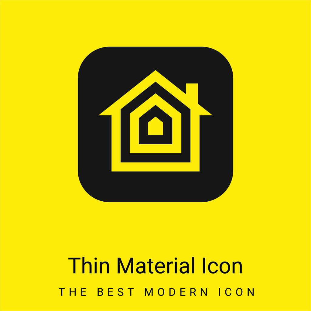 Apple minimal bright yellow material icon - Vector, Image
