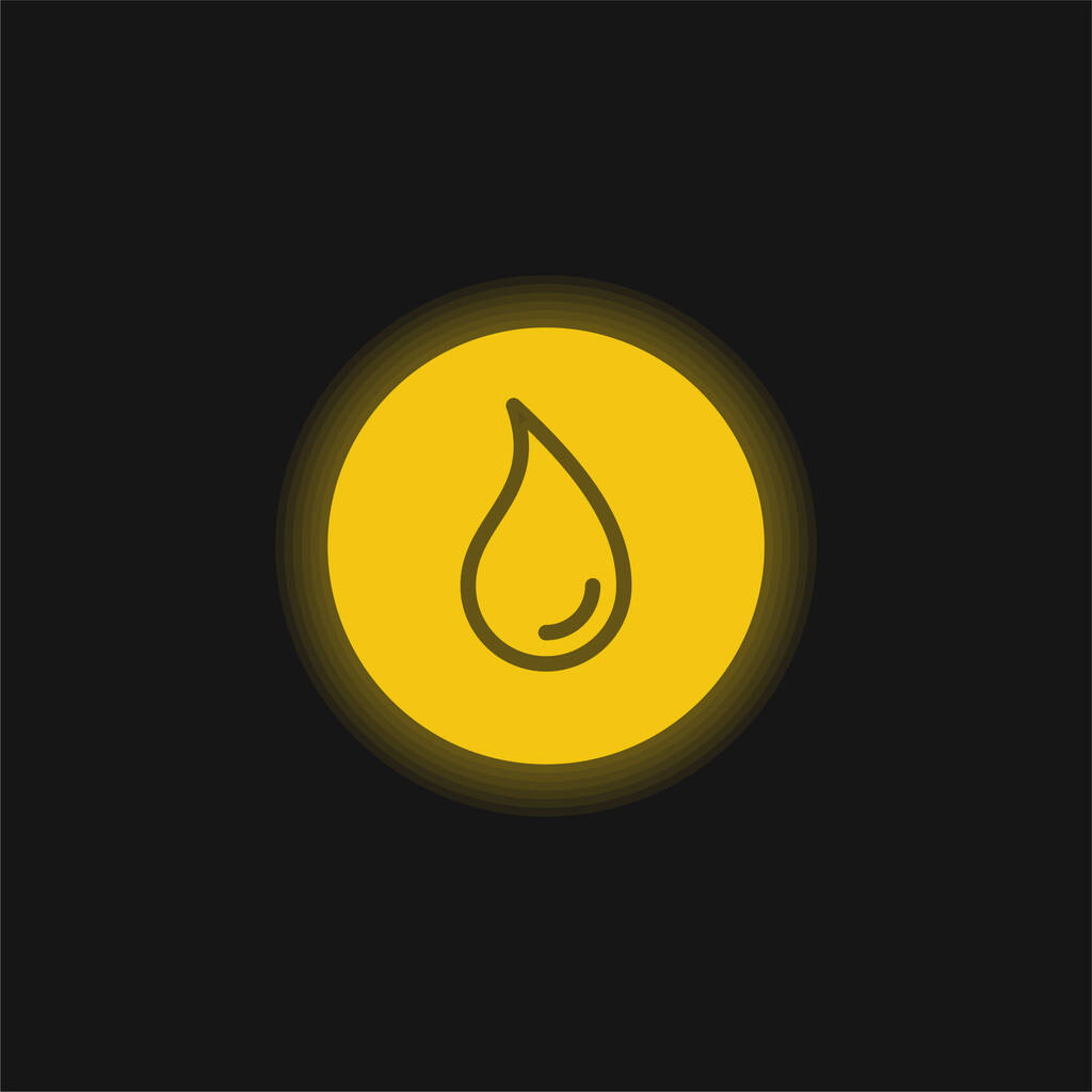 Blur amarelo brilhante ícone de néon - Vetor, Imagem