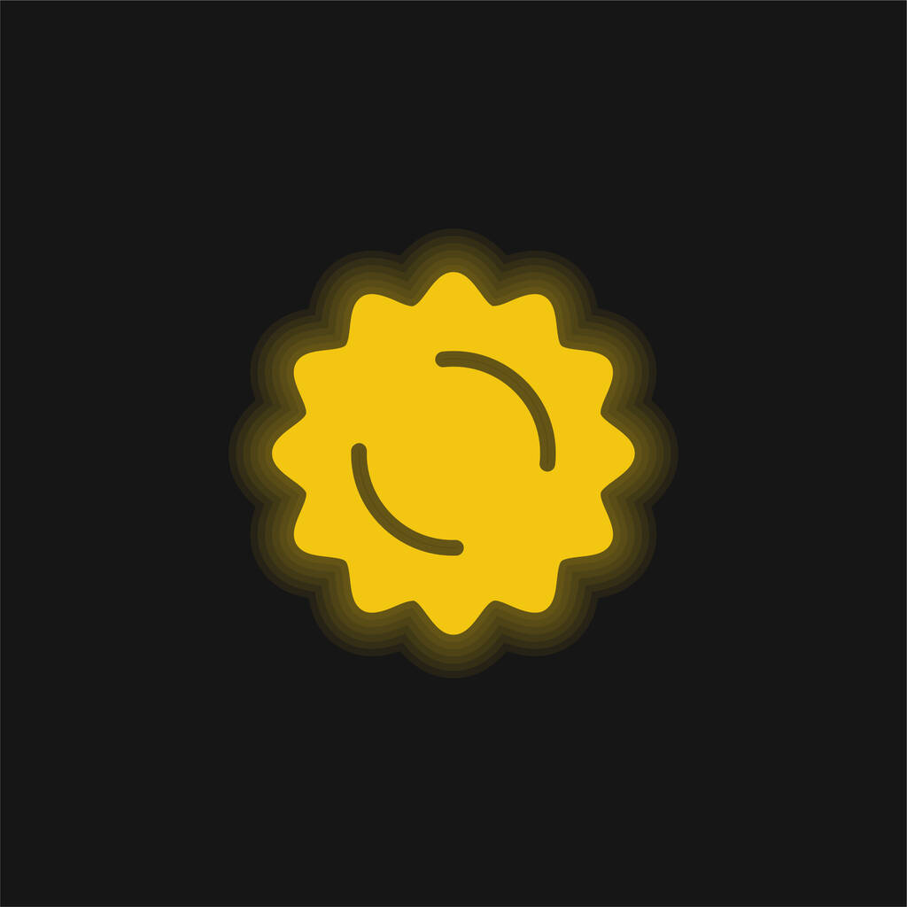 Award yellow glowing neon icon - Vector, Image