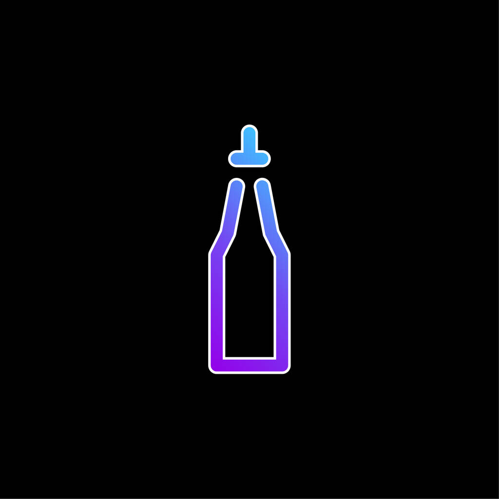Botella azul gradiente vector icono - Vector, Imagen
