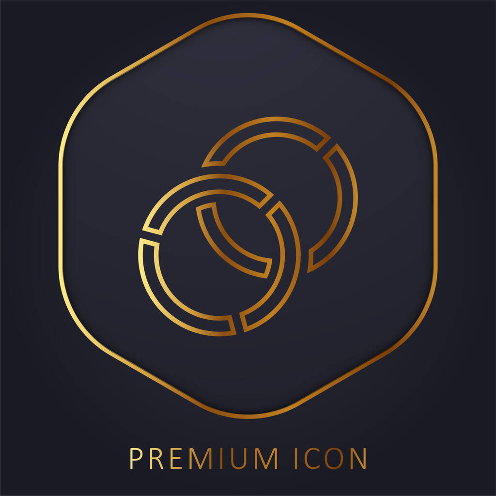 Brazaletes línea de oro logotipo premium o icono - Vector, imagen