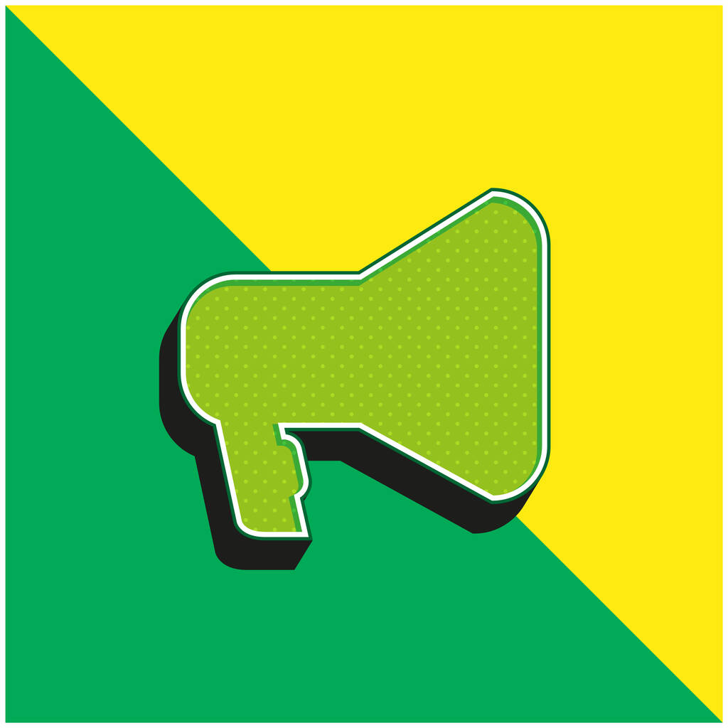 Amplificazione Strumento Silhouette In Nero Verde e giallo moderno logo icona vettoriale 3d - Vettoriali, immagini