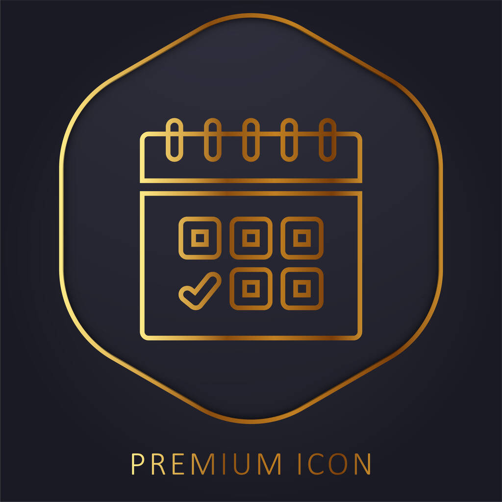 Logo nebo ikona prémie zlaté čáry události - Vektor, obrázek