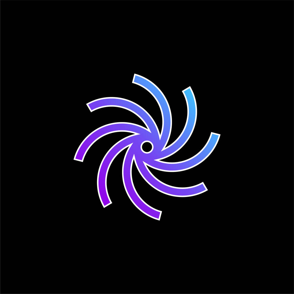 Blackhole azul gradiente icono de vector - Vector, Imagen