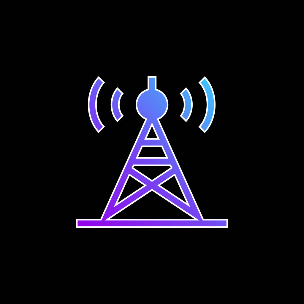 Значок синего градиента антенны - Вектор,изображение