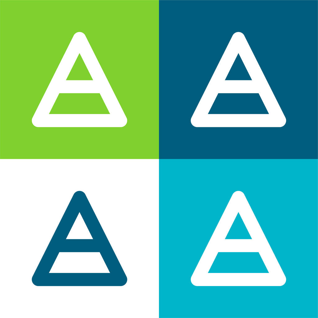 Air Symbol Set icona minimale piatto a quattro colori - Vettoriali, immagini