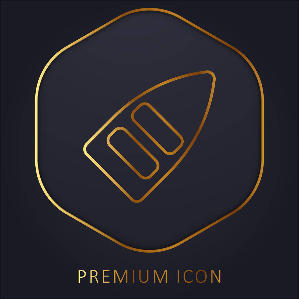 Złota linia łodzi logo premium lub ikona - Wektor, obraz