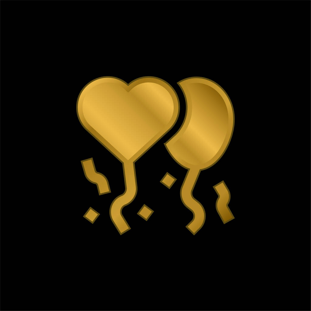 Шарики с позолоченной металлической иконой или вектором логотипа - Вектор,изображение