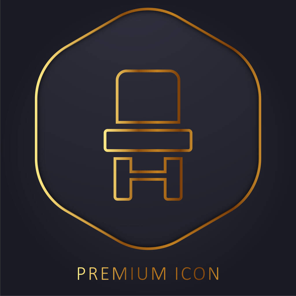 Chaise bébé ligne d'or logo premium ou icône - Vecteur, image