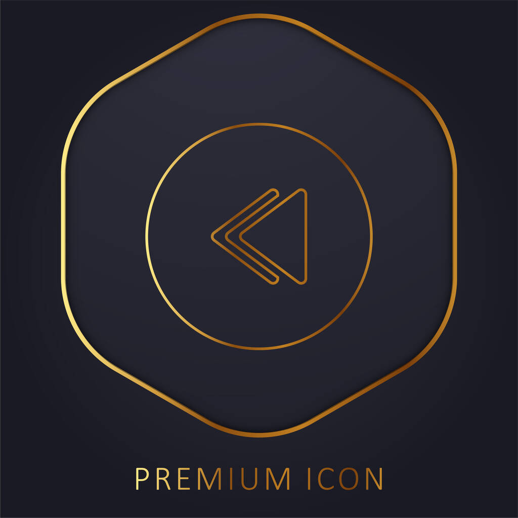 Logo o icona premium della linea dorata all'indietro - Vettoriali, immagini