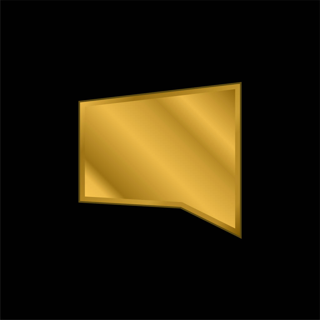 Black Speech Bubble золотий металевий значок або вектор логотипу
 - Вектор, зображення