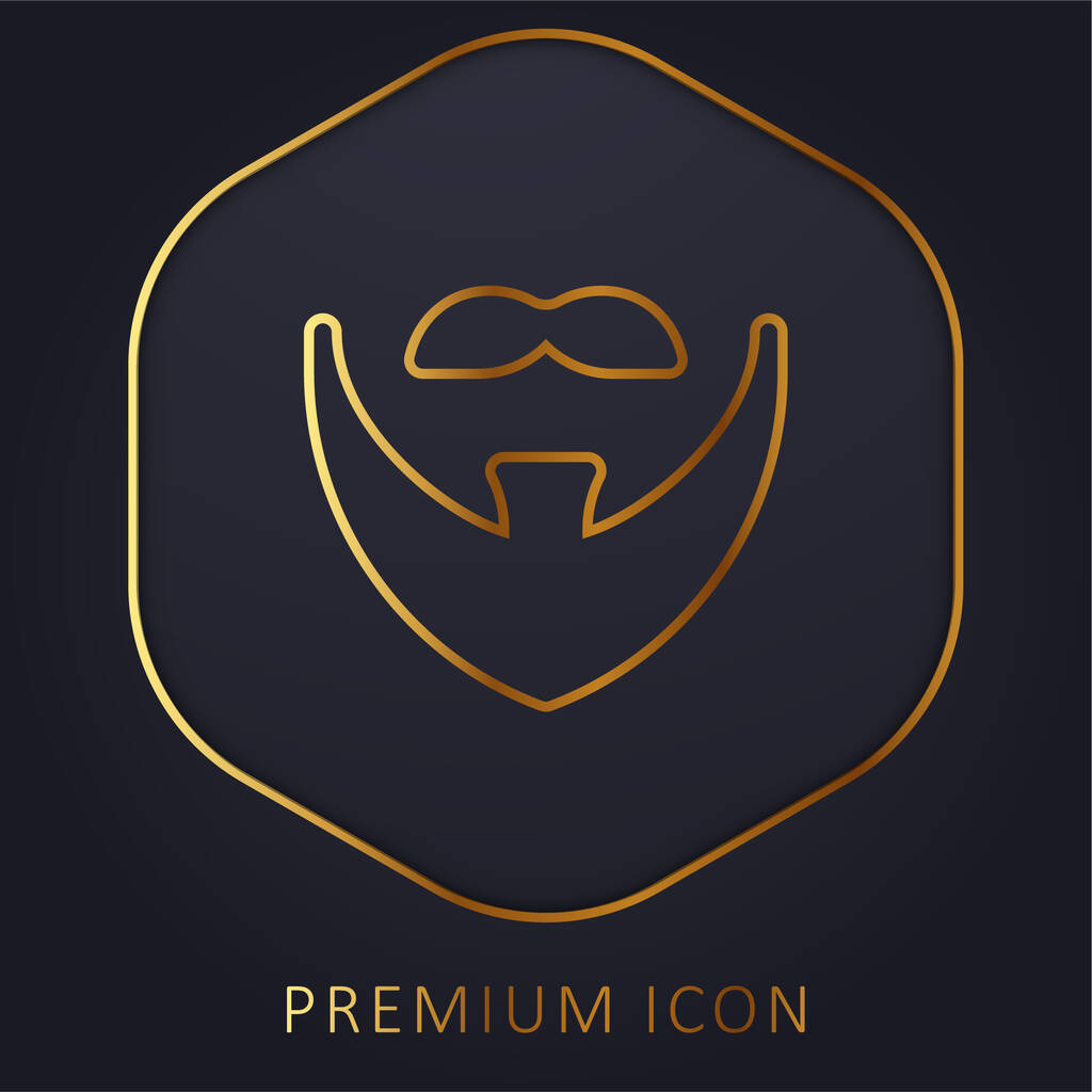 Parran kultainen viiva premium-logo tai kuvake - Vektori, kuva
