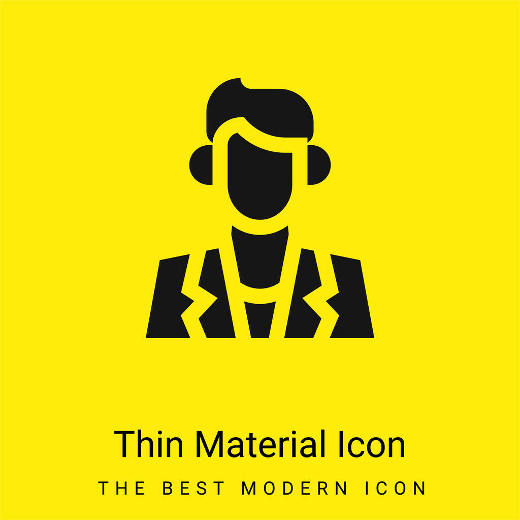Herec minimální jasně žlutý materiál ikona - Vektor, obrázek