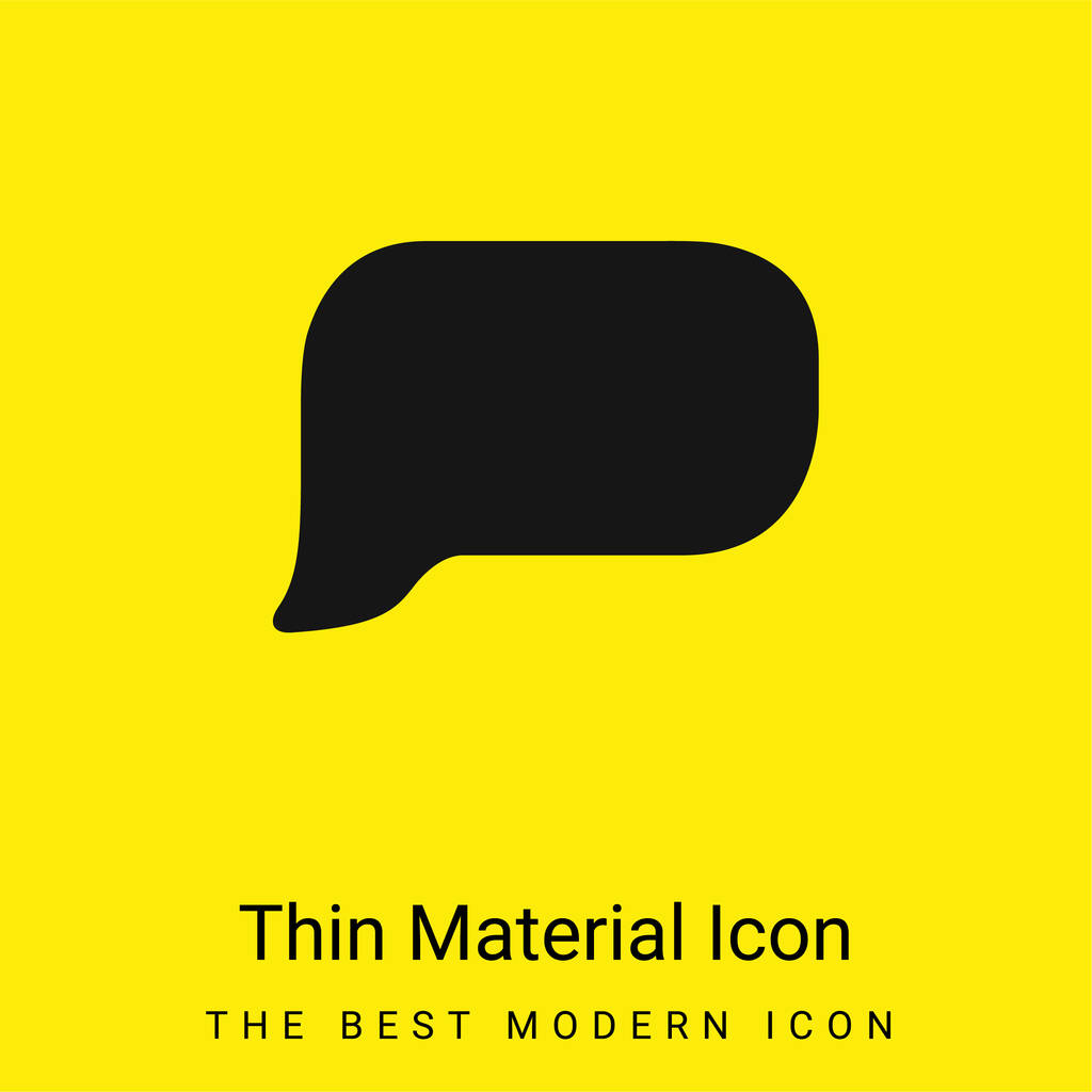 Černá prázdná mluva Bublina minimální jasně žlutý materiál ikona - Vektor, obrázek