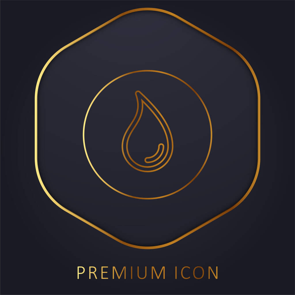 Blur línea dorada logotipo premium o icono - Vector, imagen