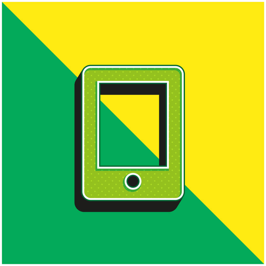 Великий планшет Зелений і жовтий сучасний 3d векторний логотип
 - Вектор, зображення