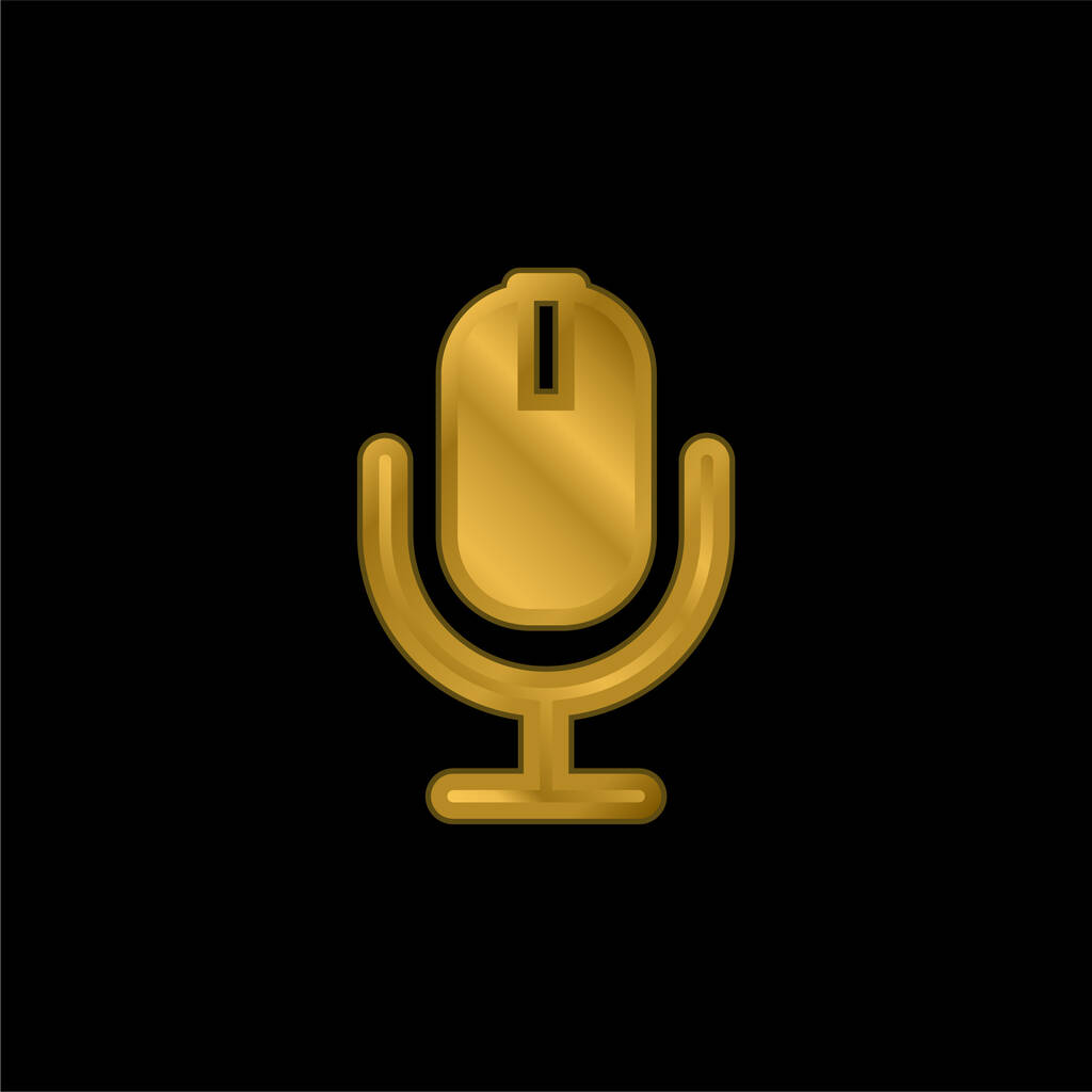 AD Radio chapado en oro icono metálico o logotipo vector - Vector, Imagen