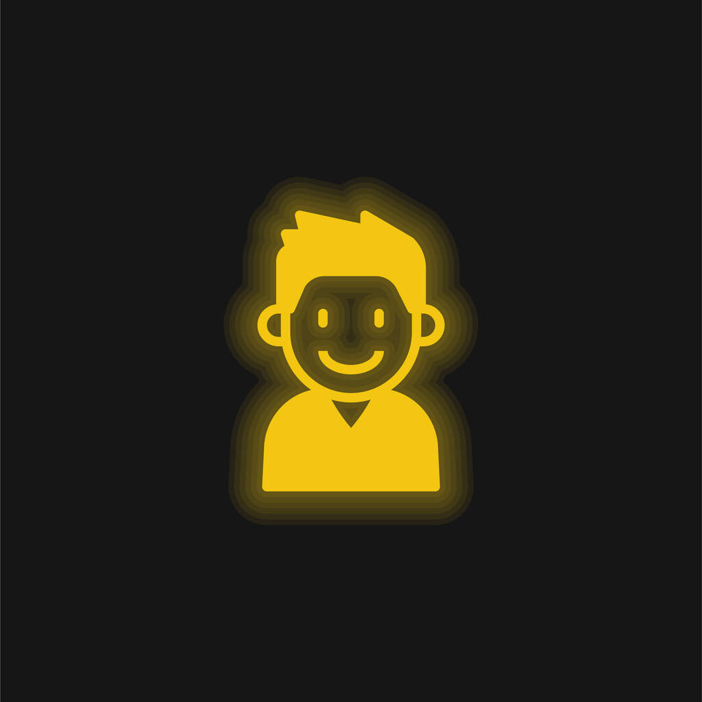 Желтый светящийся неоновый символ - Вектор,изображение