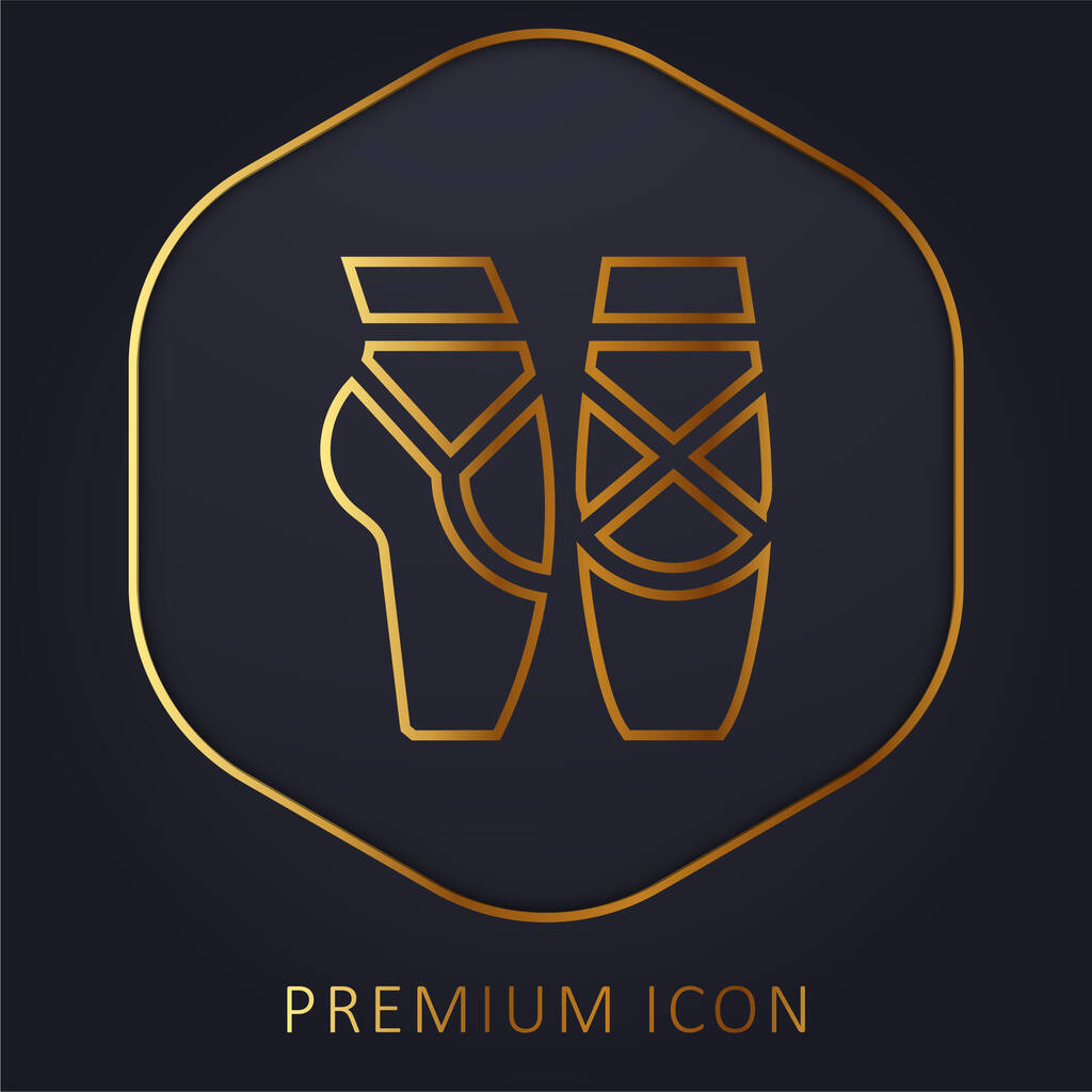 Baletti kultainen viiva premium logo tai kuvake - Vektori, kuva