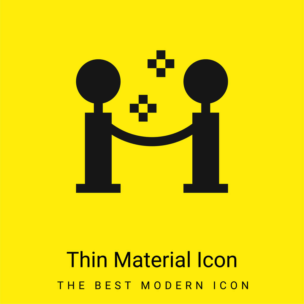 Barrière minimale icône matériau jaune vif - Vecteur, image