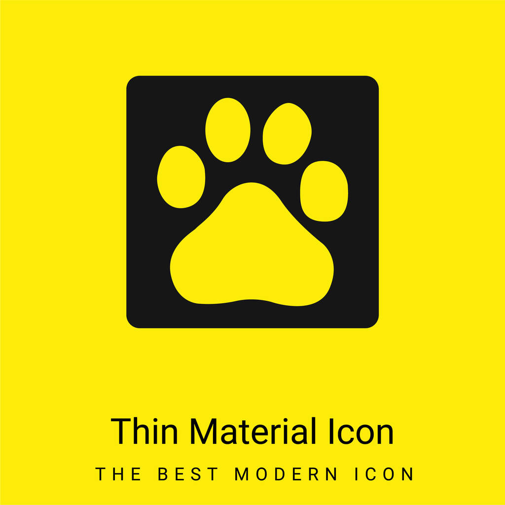 Baidu Logo minimalna jasnożółta ikona materiału - Wektor, obraz
