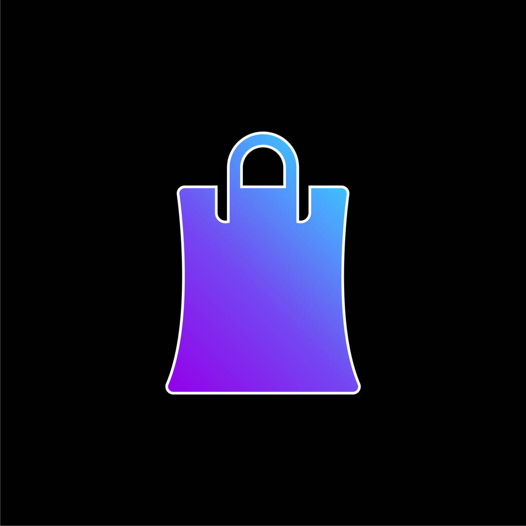 Nagy bevásárló táska kék gradiens vektor ikon - Vektor, kép