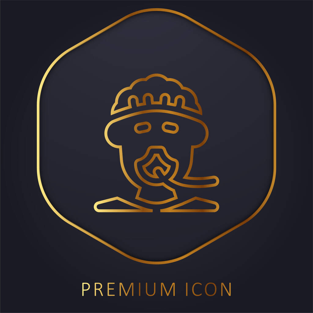 Znieczulenie złotej linii logo premium lub ikona - Wektor, obraz