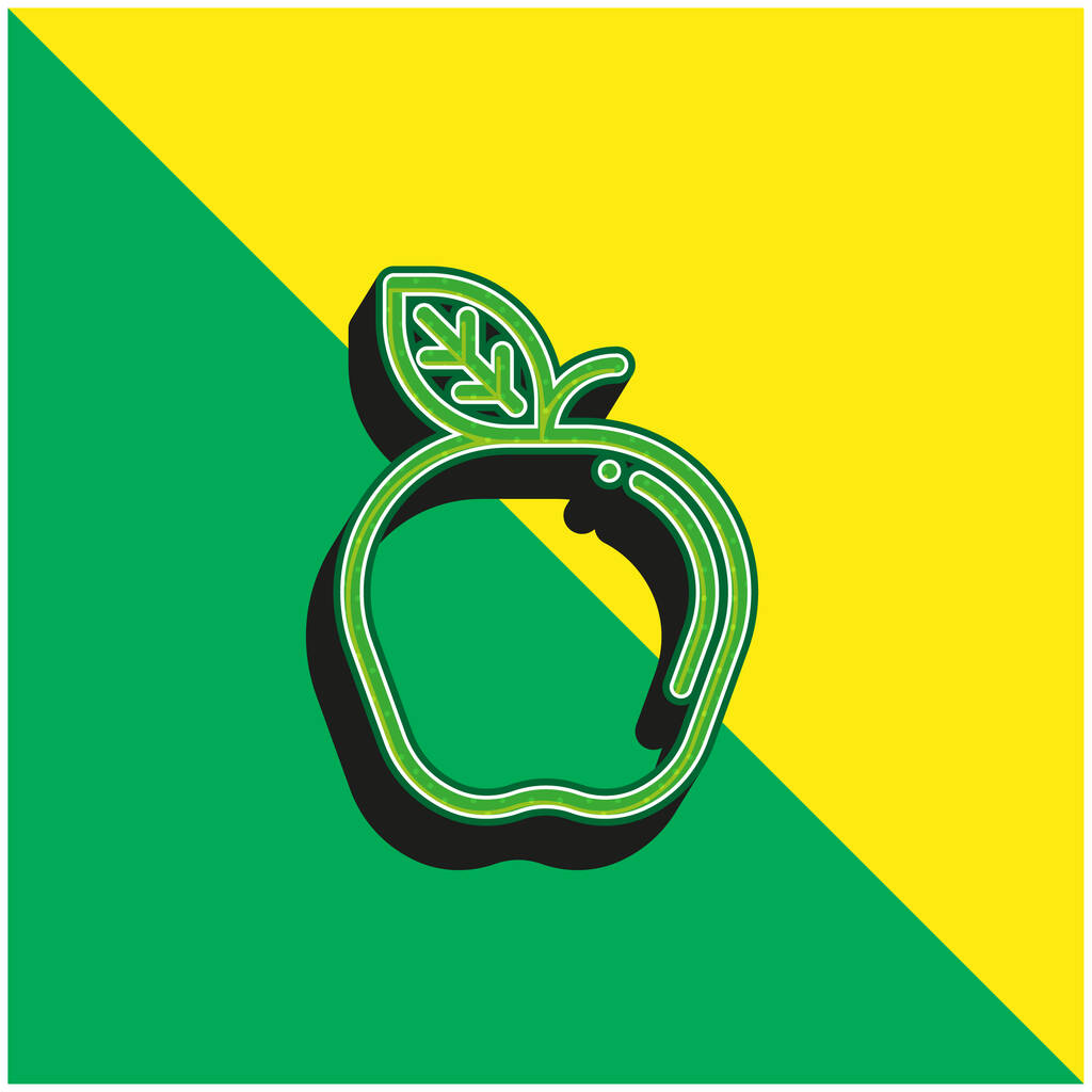 Apple Green і жовтий сучасний 3d векторний логотип ікони - Вектор, зображення