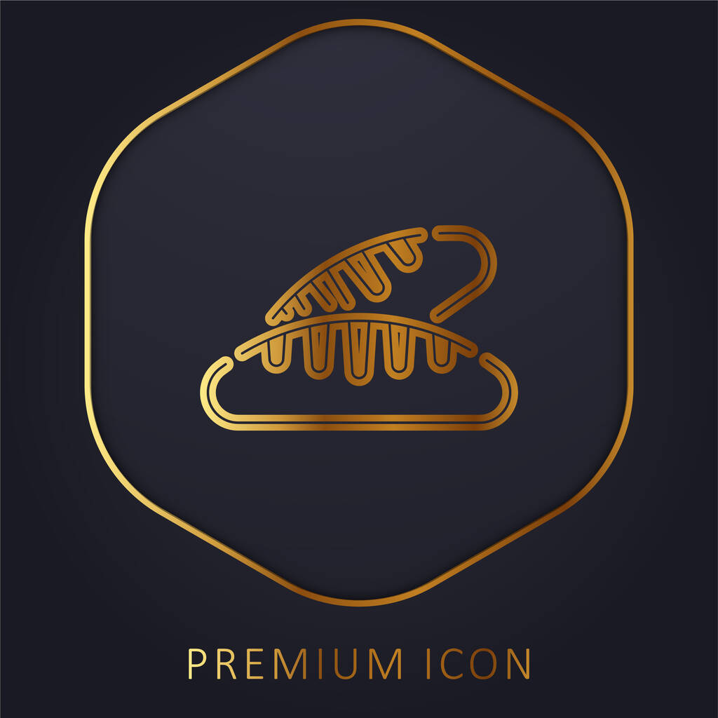 Хлеб золотой линии премиум логотип или значок - Вектор,изображение