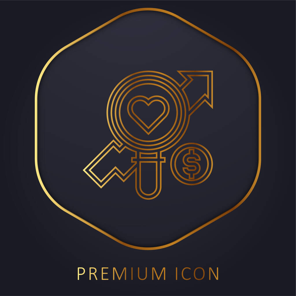 Analyse Golden Line Premium-Logo oder -Symbol - Vektor, Bild