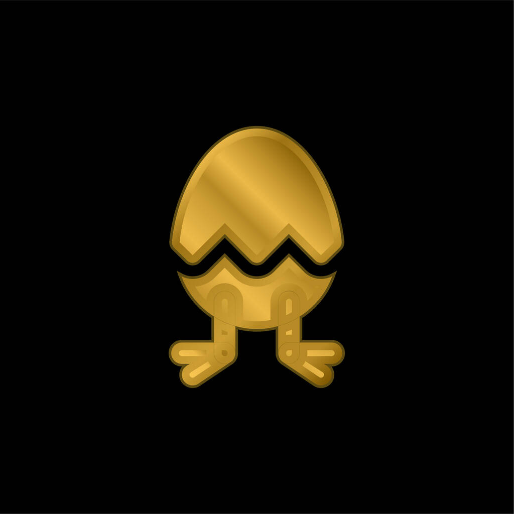 Nascimento banhado a ouro ícone metálico ou vetor logotipo - Vetor, Imagem
