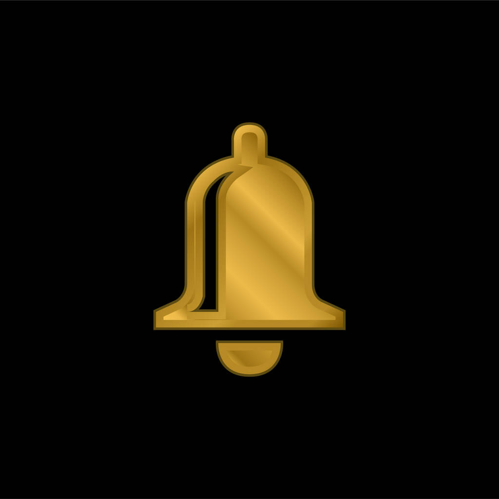 Bell kullattu metallinen kuvake tai logo vektori - Vektori, kuva