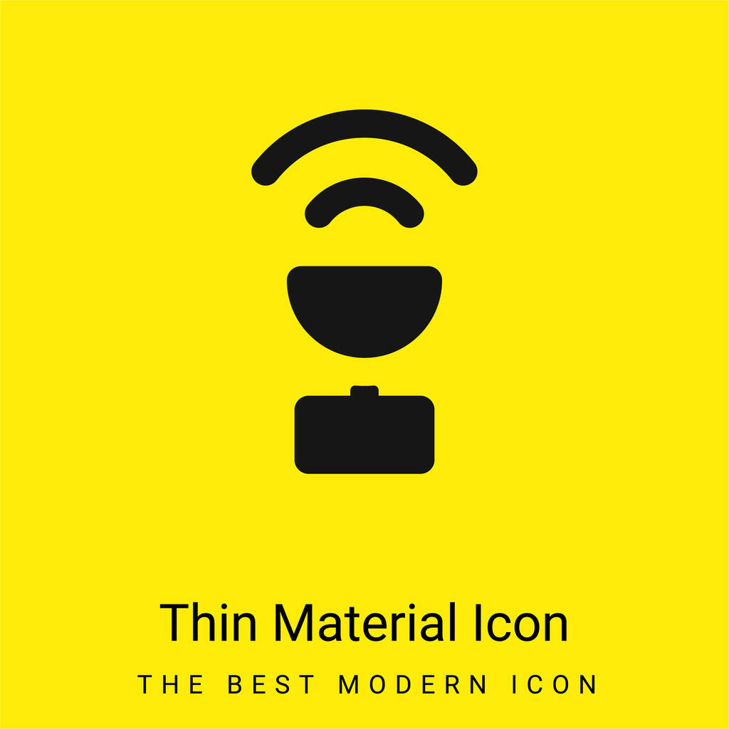 Antenne minimale icône de matériau jaune vif - Vecteur, image