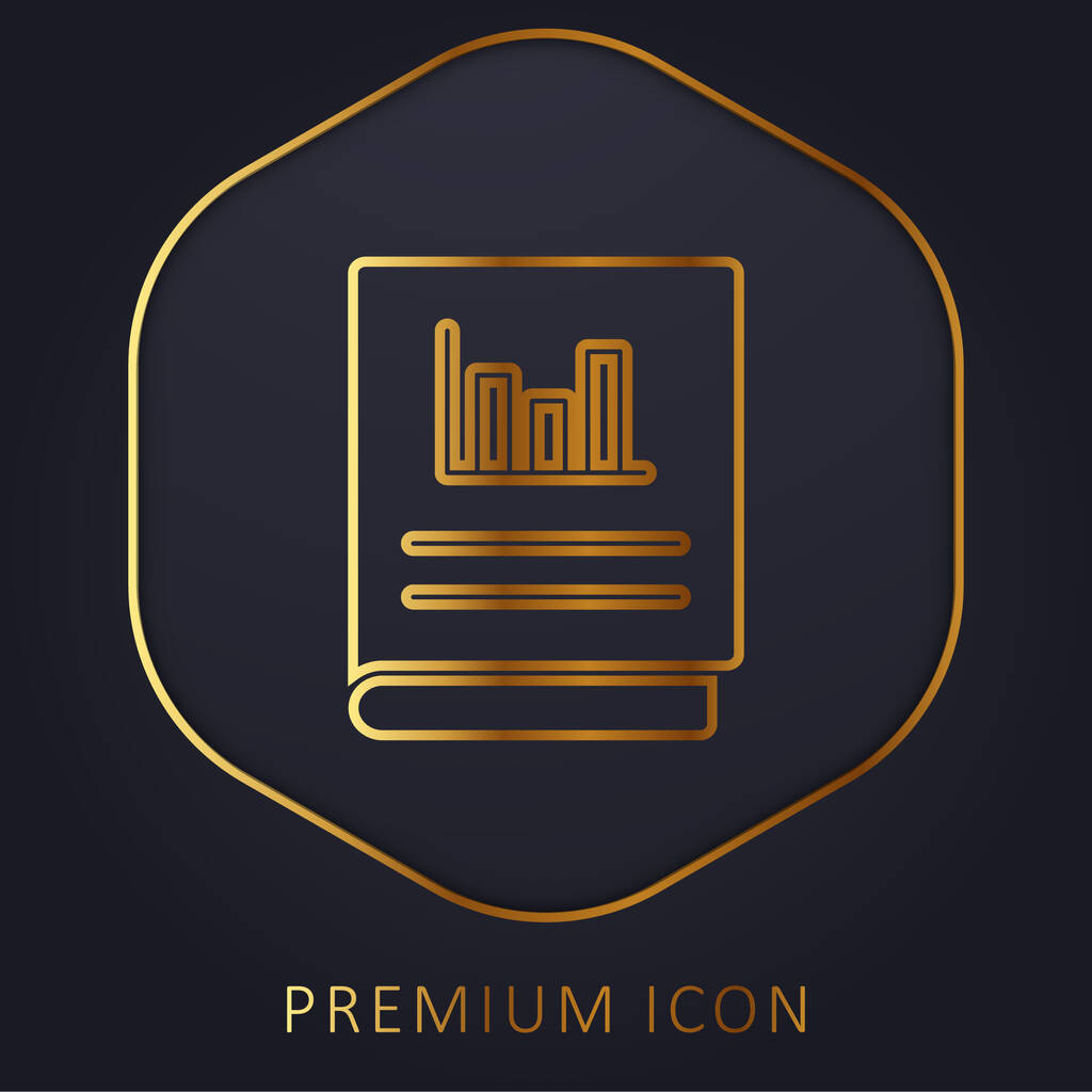 Rekeningen gouden lijn premium logo of pictogram - Vector, afbeelding